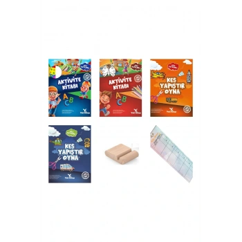 3-5 Yaş Aktivite ve Etkinlik Kitabı 4lü - +Tablet Standı + Okuma Ayracı