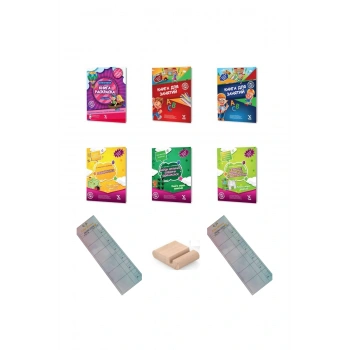 Russian Children Activity Books 3-6 Ages Rusça Çocuk Etkinlik Kitapları 6lı+Tablet Standı+Ayraç