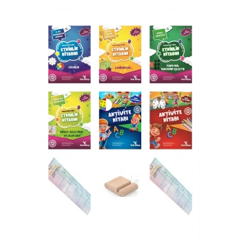 Etkinlik ve Aktivite Kitabı 6lı Set -3-6 Yaş +Tablet Standı + Okuma Ayracı
