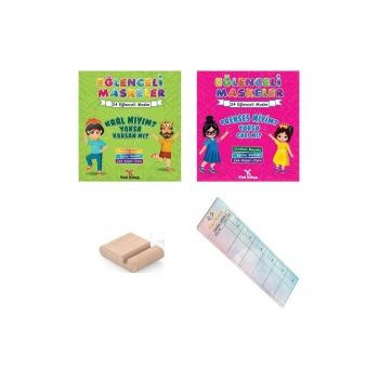 Maske Boyama Eğlenceli Maskeler - Kral Mı korsan Mı - Prenses mi Cadı Mı+Tablet Standı+Okuma Ayracı