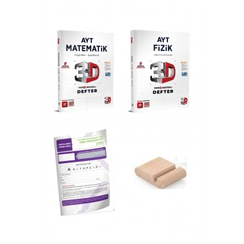 3D AYT Matematik Fizik Video Destekli Defter - YKS 2026 + Telefon Tutucu + TYT Deneme
