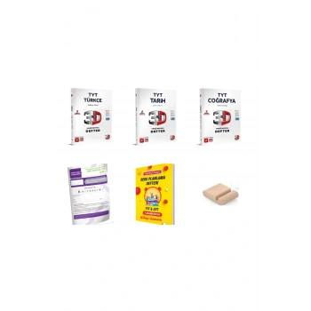 3D TYT Türkçe Tarih Coğrafya Video Destekli Defter YKS 2026 Planlama Defteri+Telefon Tutucu+Deneme