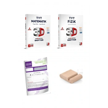 3D TYT Matematik Fizik SAYISAL Video Destekli Defter YKS 2026 + Telefon Tutucu + TYT Deneme