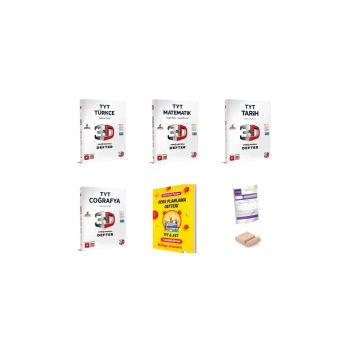 3D TYT Matematik Türkçe Tarih Coğrafya Video Destekli Defter EŞİT AĞR.YKS 2026 Plan Defteri+Tutucu