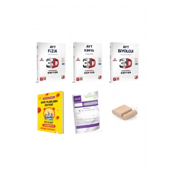 3D AYT Fizik Kimya Biyoloji Video Destekli Defter - YKS 2026 +Planlama Defteri+Telefon Tutucu+Deneme
