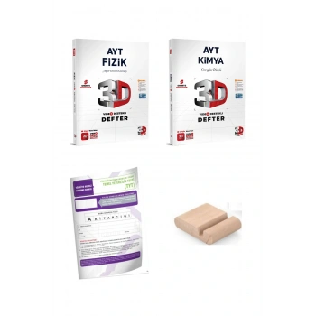 3D AYT Fizik Kimya Video Destekli Defter - YKS 2026 + Telefon Tutucu + TYT Deneme