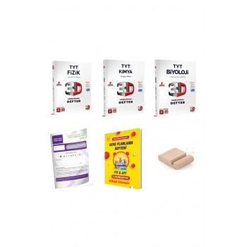 3D TYT Fizik Kimya Biyoloji SAYISAL Video Destekli Defter YKS 2026 Planlama Defteri+ Tutucu+Deneme