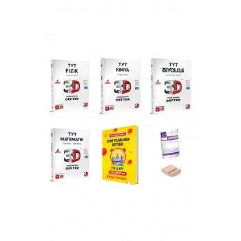 3D TYT Matematik Fizik Kimya Biyoloji SAYISAL Video Destekli Defter YKS 2026 Planl. Deft.