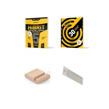 HIZ 5. Sınıf Matematik Soru HİBRİT + 30 Haftalık Deneme 2025-2026 + Telefon Tutucu+Çözüm Ayracı