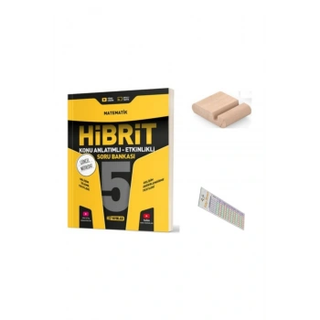 HIZ 5. Sınıf Hibrit Matematik Soru Bankası 2025-2026 + Telefon Tutucu + Çözüm Ayracı