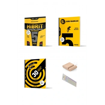 HIZ 5. Sınıf Sosyal HİBRİT + Soru Bankası + Haftalık Deneme 2025-2026 + Telefon Tutucu+Çözüm Ayracı