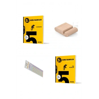 HIZ 5. Sınıf Matematik Fen Soru Bankası 2025-2026 +Telefon Tutucu + Çözüm Ayracı