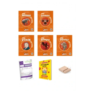 KafaDengi TYT Süper Öğreten SAYISAL SET Mat Geo+Fizik+Kimya+Biyoloji + Telefon Tutucu+Plan Defteri