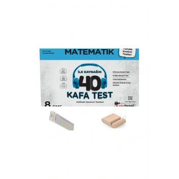 8. Sınıf Matematik 40 Kafa Test LGS 2026 +Telefon Tutucu+Çözüm Ayracı
