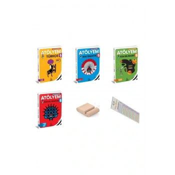 ARI 5. Sınıf Matematik + Türkçe + Fen + Sosyal Atölyem SETİ - 2025-2026+Telefon Tutucu+Çözüm Ayracı