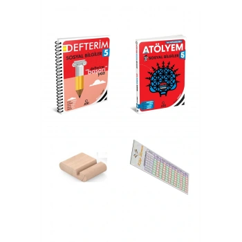 ARI 5. Sınıf Sosyal Bİlgiler Defterim + Sosyal Atölyem - 2025-2026 + Telefon Tutucu + Çözüm Ayracı