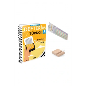 ARI 5. Sınıf Türkçe Defterim - Türkçemino - 2025-2026 + Telefon Tutucu + Çözüm Ayracı