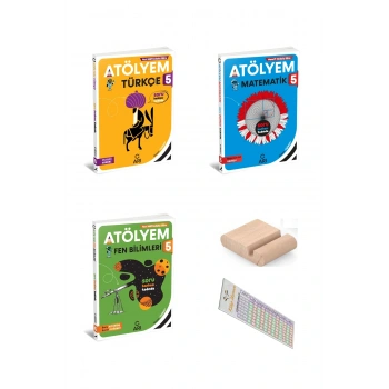 ARI 5. Sınıf Matematik + Türkçe + Fen Atölyem SETİ - 2025-2026+Telefon Tutucu+Çözüm Ayracı