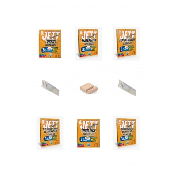 8. Sınıf JET Fasikülleri Tüm Dersler SETİ 6 Branş + Telefon Tutucu + Çözüm Ayracı