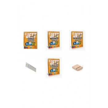 8. Sınıf JET Fasikülleri Türkçe + Matematik + Fen + İnkılap LGS 2026 + Telefon Tutucu+Çözüm Ayracı