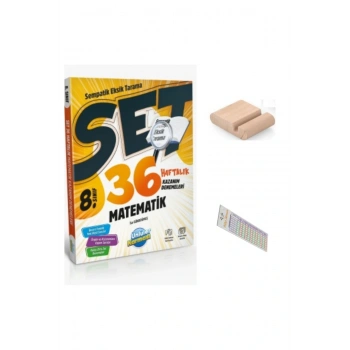 8. Sınıf SET Matematik 36 Haftalık Kazanım Denemeleri LGS 2026 + Telefon Tutucu + Çözüm Ayracı