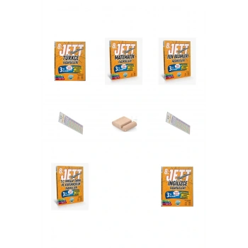 8. Sınıf JET Fasikülleri 5li SETİ Tüm Dersler (Türkçe Mat Fen İnk İNg) + Telefon Tutucu+Çözüm Ayracı