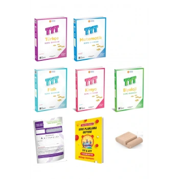 345 -ÜçDörtBeş TYT Türkçe Matematik Fizik Kimya Biyoloji Soru Bankası YKS 2026+Plan Defteri+Tutucu