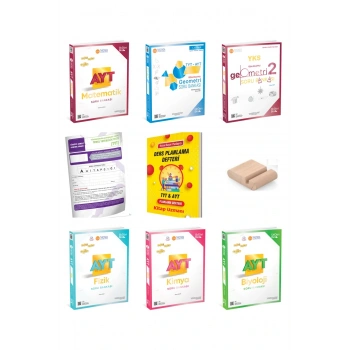 345 -Üç Dört Beş AYT Soru Bankası SAYISAL SET(Mat Geo Fiz Kim Biy)YKS 2026+Plan Deft+ Tutucu