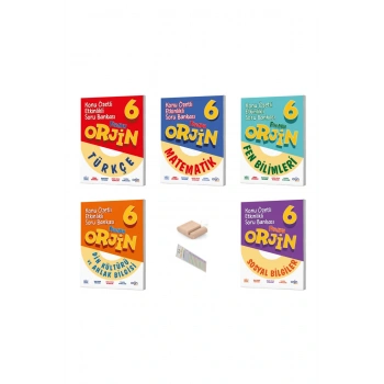ORJİN 6. Sınıf TÜM Dersler Konu Özetli Etkinlikli Soru Bankası YENİ 2026 + Tel. Tutucu+ Çözüm Ayracı