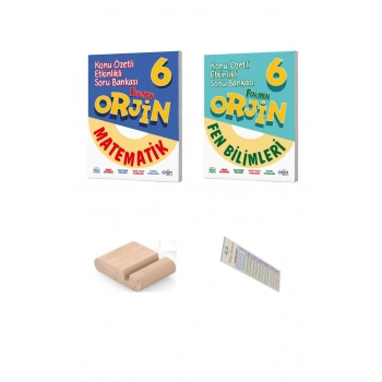 ORJİN 6. Sınıf Fen Matematik Konu Özetli Soru Bankası YENİ 2026 + Telefon Tutucu + Çözüm Ayracı