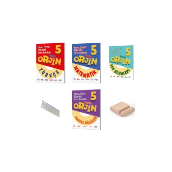 ORJİN 5. Sınıf Türkçe Fen Matematik Sos Konu Özet Soru Bankası 2025-2026+Telefon Tutucu+Çözüm Ayracı