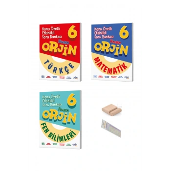 ORJİN 6. Sınıf Matematik Fen Türkçe Konu Özetli Soru Bankası YENİ 2026 + Telefon Tutucu+Çözüm Ayracı