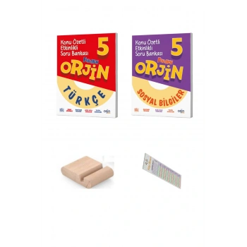 ORJİN 5. Sınıf Sosyal Türkçe Konu Özetli Soru Bankası 2025-2026 + Telefon Tutucu + Çözüm Ayracı