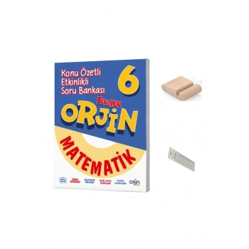 ORJİN 6. Sınıf Matematik Konu Özetli Etkinlikli Soru Bankası YENİ 2026 + Telefon Tutucu+Çözüm Ayracı