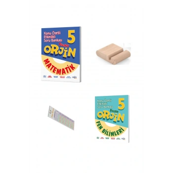 ORJİN 5. Sınıf Fen Matematik Konu Özetli Soru Bankası 2025-2026 + Telefon Tutucu + Çözüm Ayracı