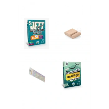 5. Sınıf JET Sosyal Fasikülleri + Sempatik Soru Bankası 2025-2026 + Telefon Tutucu + Çözüm Ayracı