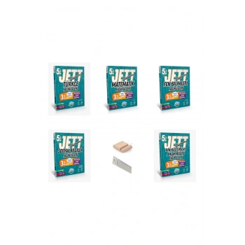 5. Sınıf JET Fasikülleri SETİ Tüm Dersler (Türkçe Mat Fen Sos Din) + Telefon Tutucu + Çözüm Ayracı