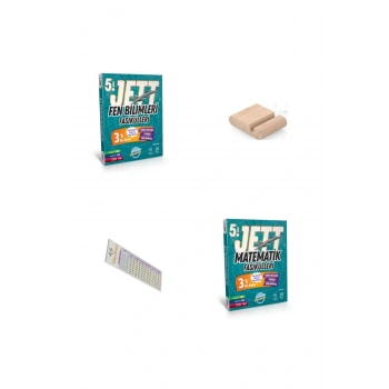 5. Sınıf JET Fen Bilimleri + Matematik Fasikülleri + 2025-2026 + Telefon Tutucu+Çözüm Ayracı