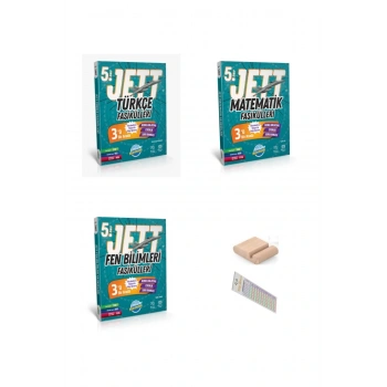 5. Sınıf JET Matematik + Türkçe + Fen Bilimleri Fasikülleri 2025-2026 +Telefon Tutucu+Çözüm Ayracı