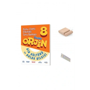 ORJİN 8. Sınıf Din Konu Özetli Etkinlikli Soru Bankası 2025-2026 + Telefon Tutucu + Çözüm Ayracı