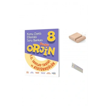 ORJİN 8.Sınıf İnkilap Konu Özetli Etkinlikli Soru Bankası 2025-2026 + Telefon Tutucu + Çözüm Ayracı