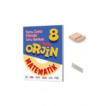 ORJİN 8.Sınıf Matematik Konu Özetli Etkinlikli Soru Bankası 2025-2026 + Telefon Tutucu+Çözüm Ayracı