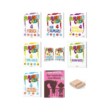 Fenomen Çocuk 4. Sınıf Seti 8li +Tablet Standı + Ö. Seyfettin Hikaye