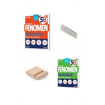 5.Sınıf 5B Matematik Fen Soru Bankası 2025-2026 +Telefon Tutucu +Çözüm Ayracı