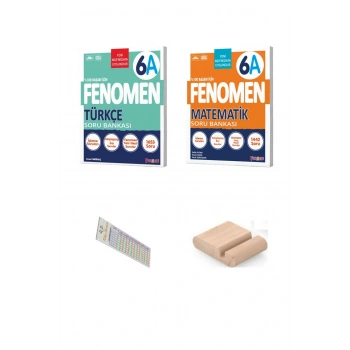 6.Sınıf 6 A Matematik Türkçe Soru Bankası YENİ MÜFREDAT+Telefon Tutucu +Çözüm Ayracı