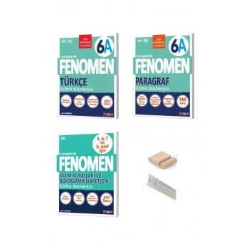 6.Sınıf 6A Türkçe Paragraf Yazım Kuralları Soru Bankası 2025-2026 +Telefon Tutucu +Çözüm Ayracı