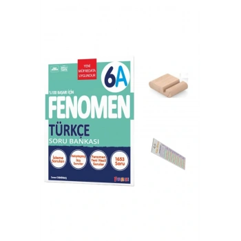 6.Sınıf 6A Türkçe Soru Bankası YENİ MÜFREDAT +Telefon Tutucu +Çözüm Ayracı