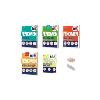 6.Sınıf 6B Tüm Dersler Türkçe Mat Fen Sosyal Din Soru Bankası YENÜ MÜFR+Telefon Tutucu +Çözüm Ayrcı