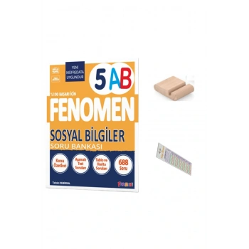 5.Sınıf 5AB Sosyal Soru Bankası 2025-2026 + Telefon Tutucu +Çözüm Ayracı