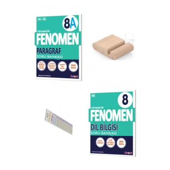 8.Sınıf Dilbilgisi Paragraf Soru Bankası 2025-2026 +Çözüm Ayracı+Telefon Tutucu